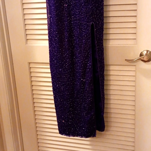 Dazzling Deep Egglplant Evening Gown - Picture 4 of 5
